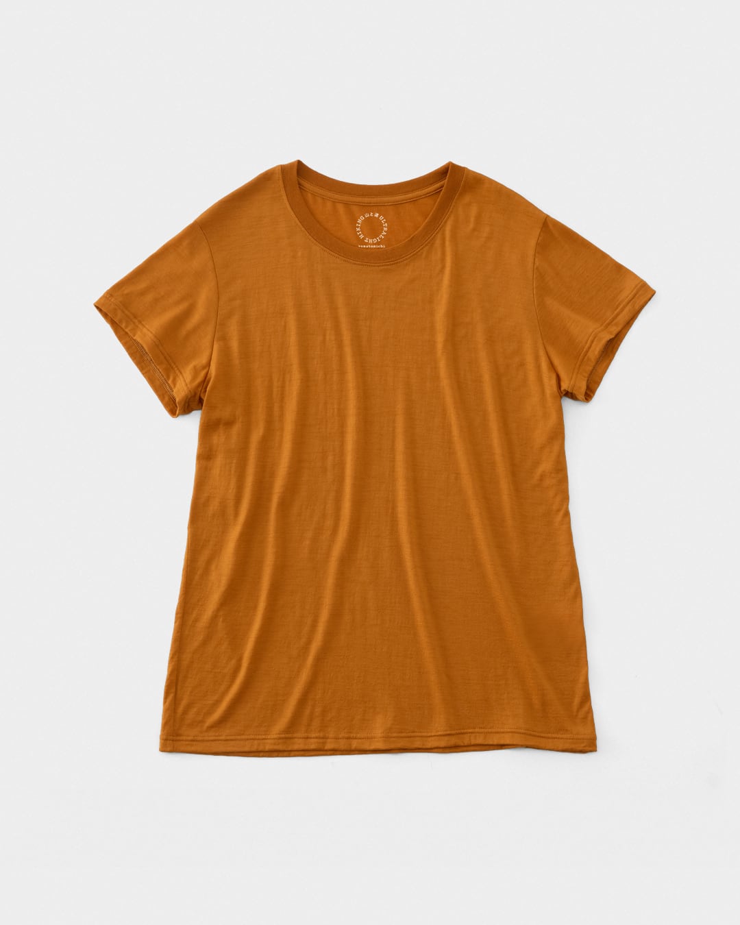 山と道 / 100% Light Merino French Sleeve - Women #Cinnamon