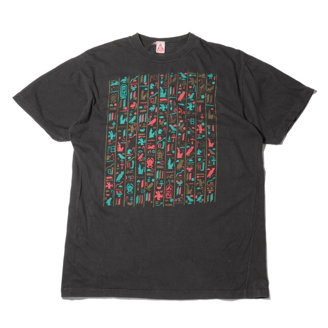90's~ hieroglyph T-shirt made in Egypt[fits like L]