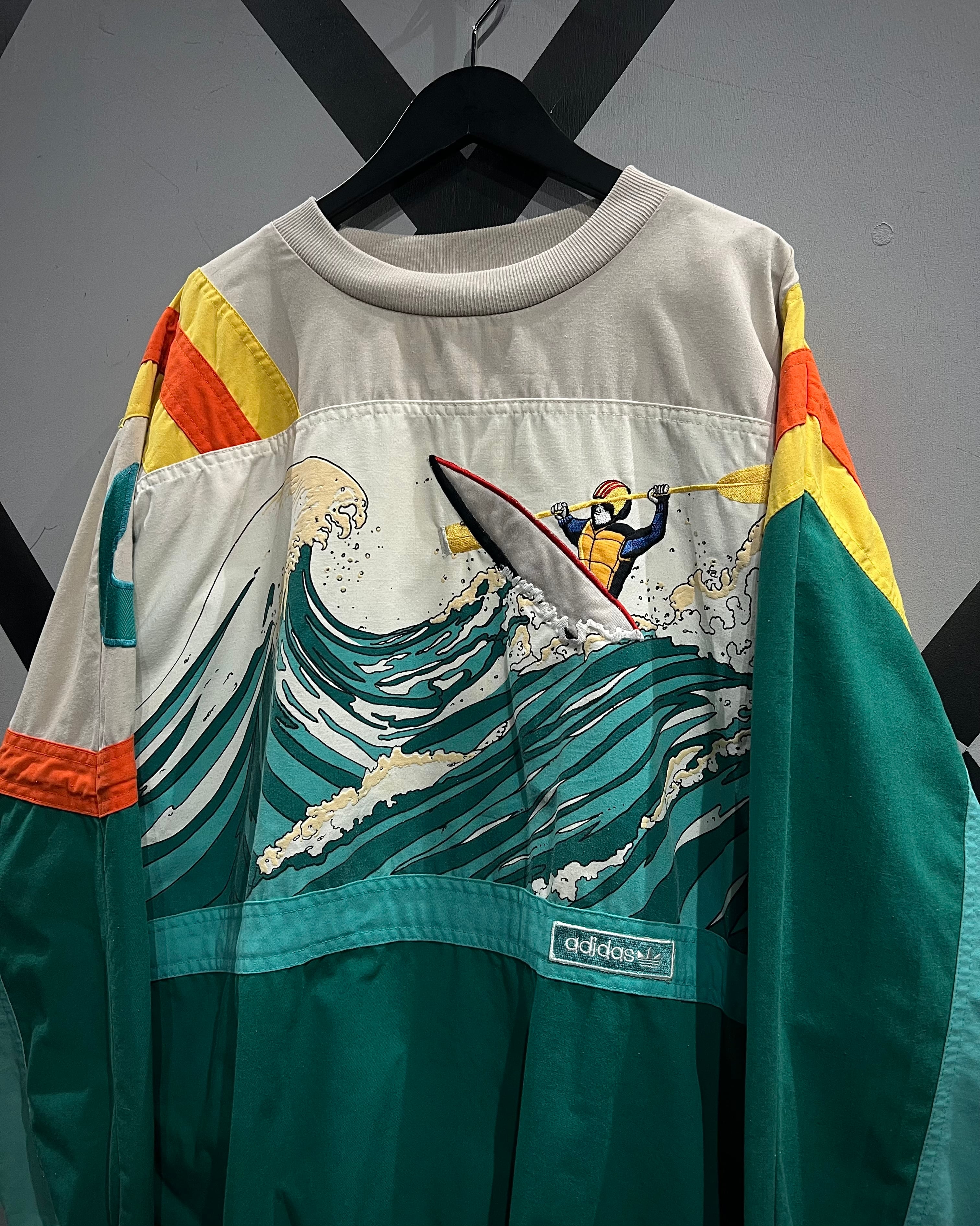 X VINTAGE】80's “adidas” Kayak Design Vintage Pullover | Caka(カカ