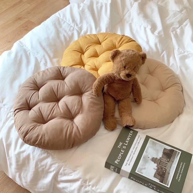 【CUSHION】ふわふわマカロン色クッション