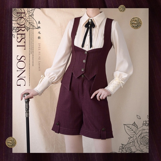 ゴスロリ通販 With U ゴシック ロリィタ  クラロリ ショートパンツ ストライプ柄 チェック柄 上品 高見え レトロ 欧米系