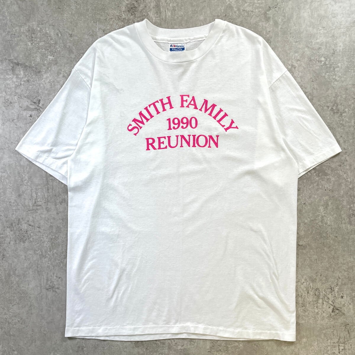 90年代 SMITH FAMILY 1990 REUNION メモリアルプリントTシャツ メンズ 
