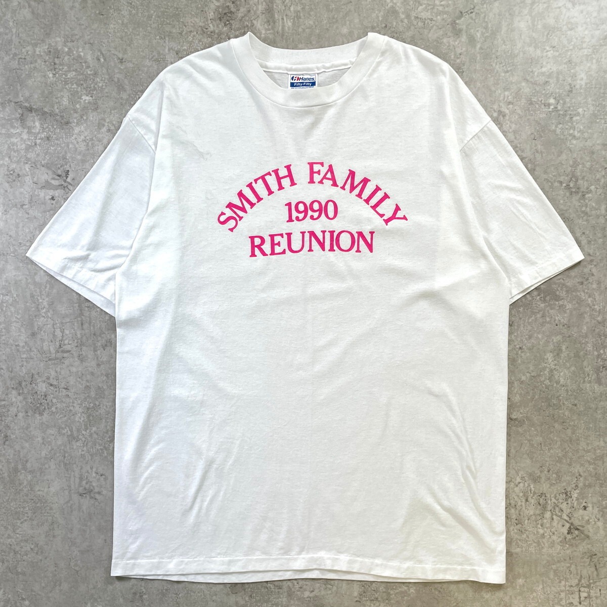 90年代 SMITH FAMILY 1990 REUNION メモリアルプリントTシャツ メンズ 