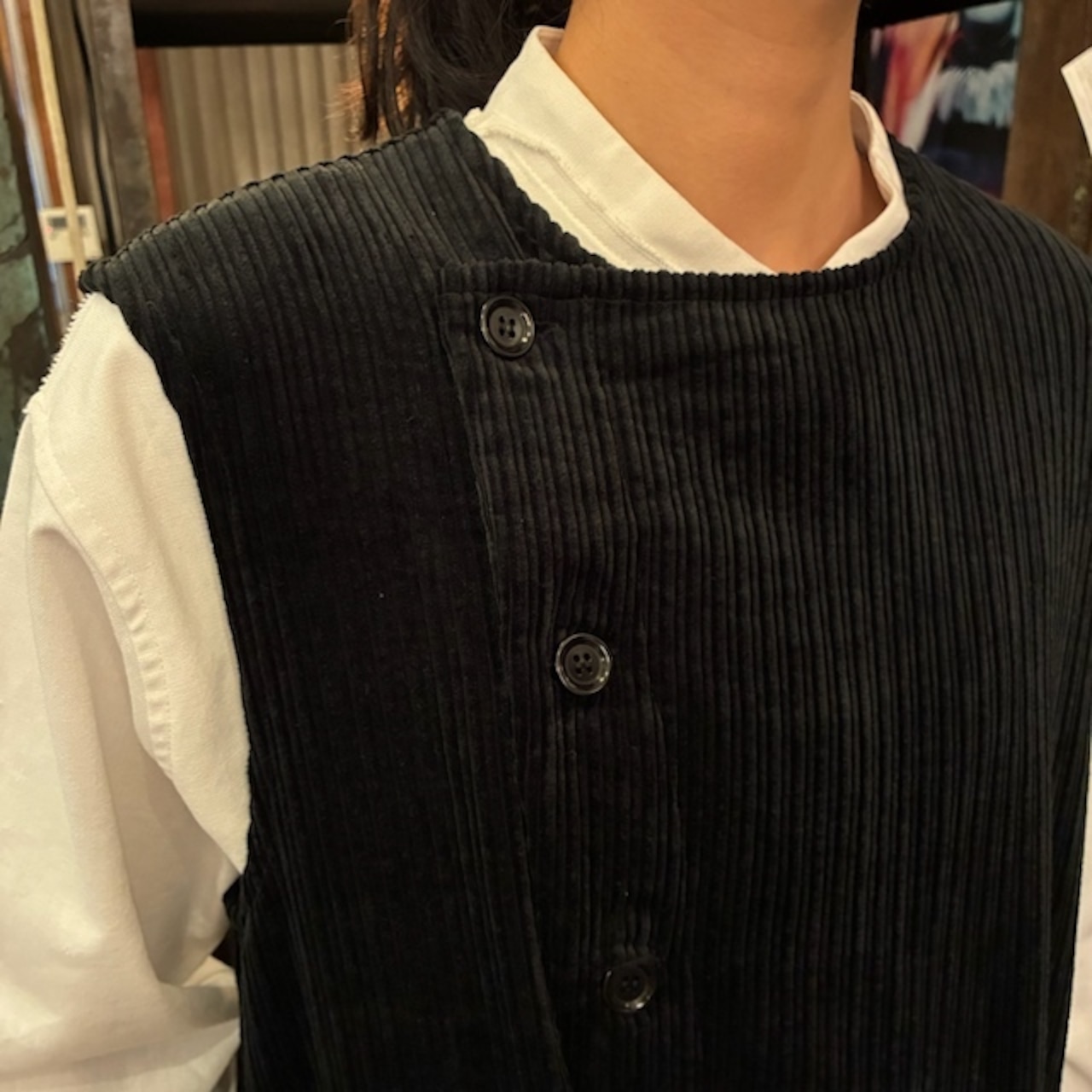 UNIVERSAL TISSU ユニヴァーサルティシュ 親子コーデュロイラップサロペット クロ ブラック 黒 オーバーオール オールインワン