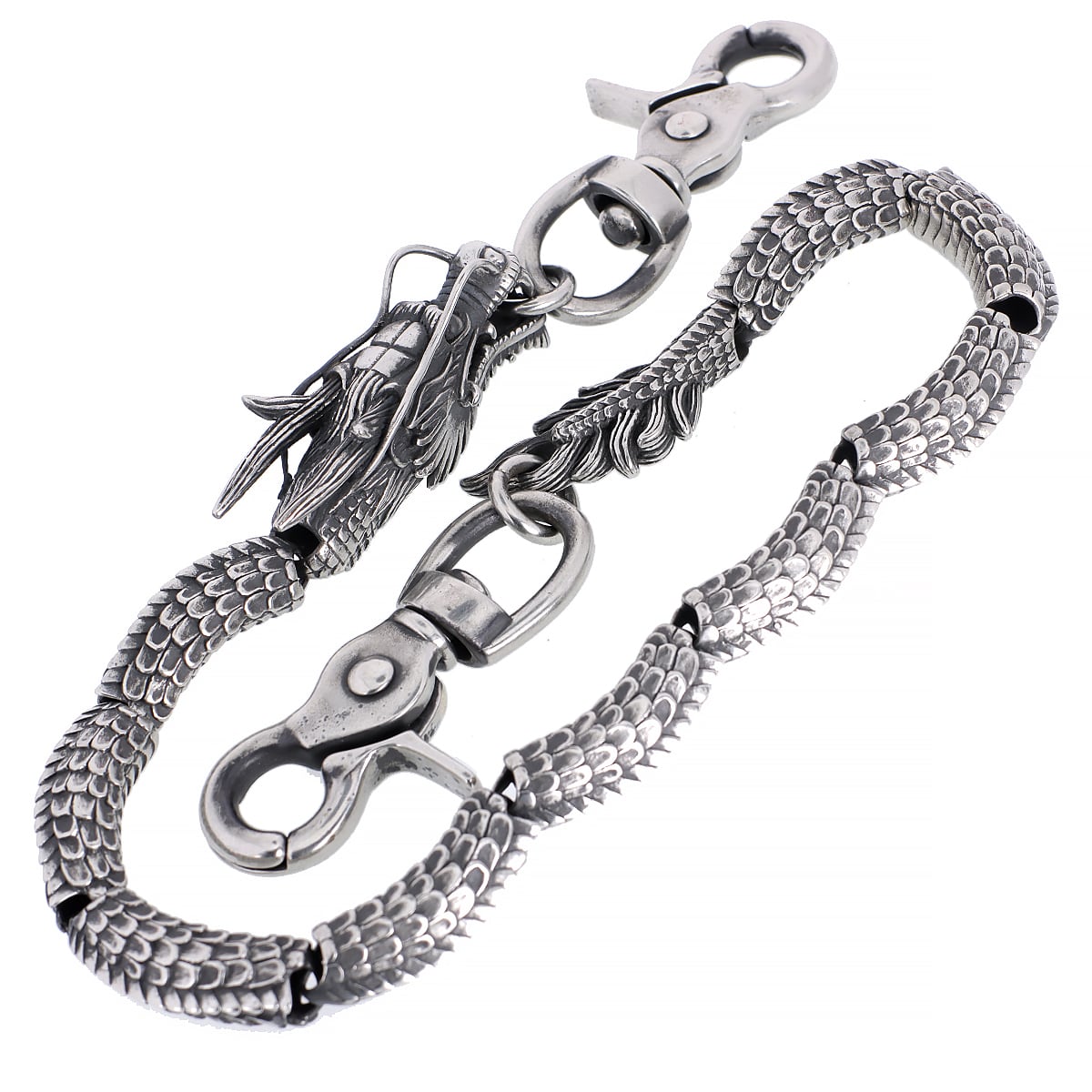 ジャーマンシルバー ウォレットチェーン 自社オリジナル 最高級 燻し