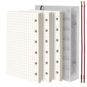 【新着特価】Leobro メモ帳 システム手帳 ミニ6穴 ポケットサイズ 手帳リフィル3 冊セット 135枚紙 クリーム 方眼 6穴 a7 ノート メモ バインダー