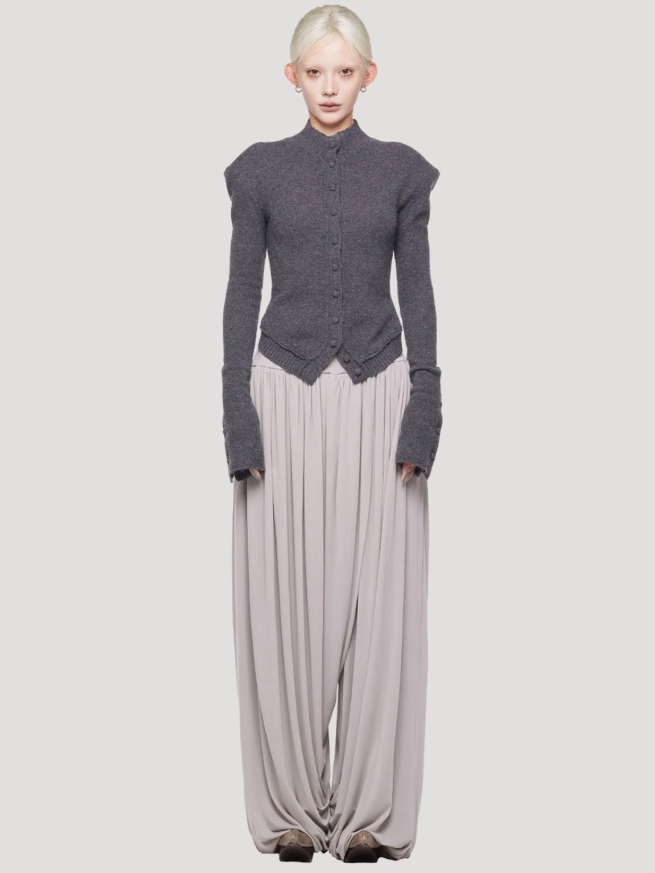【26AW | WOMEN】MUKCYEN ムッシャン /  カーディガン / yak arc cardigan M269CD02 - 3