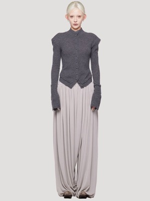 【26AW | WOMEN】MUKCYEN ムッシャン /  カーディガン / yak arc cardigan M269CD02