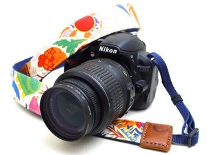 カメラストラップ　4㎝巾　一眼レフ用　片面　MIMURIデザイン　気仙沼の海