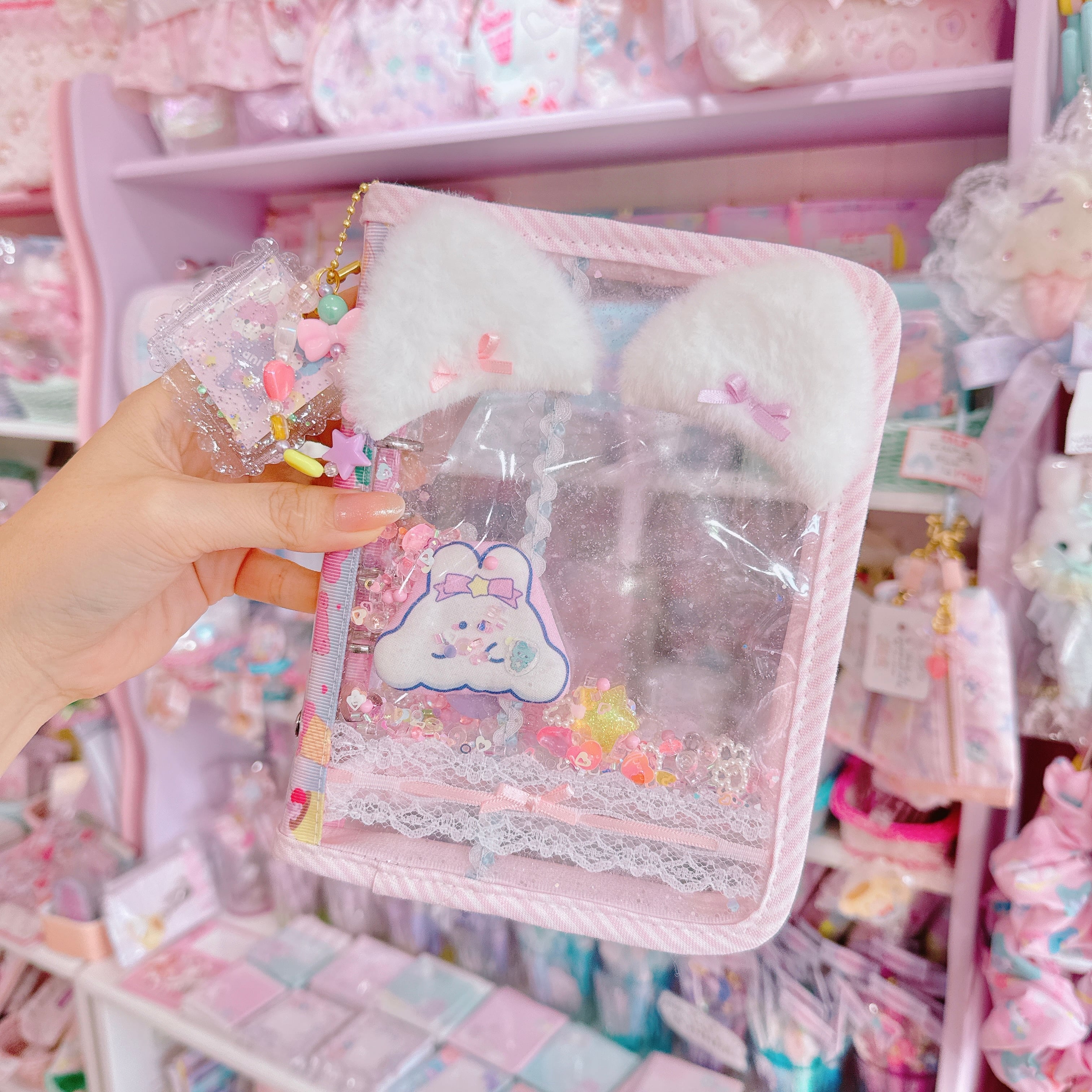 【K2】81-9ねこ耳A7シール帳（６穴）