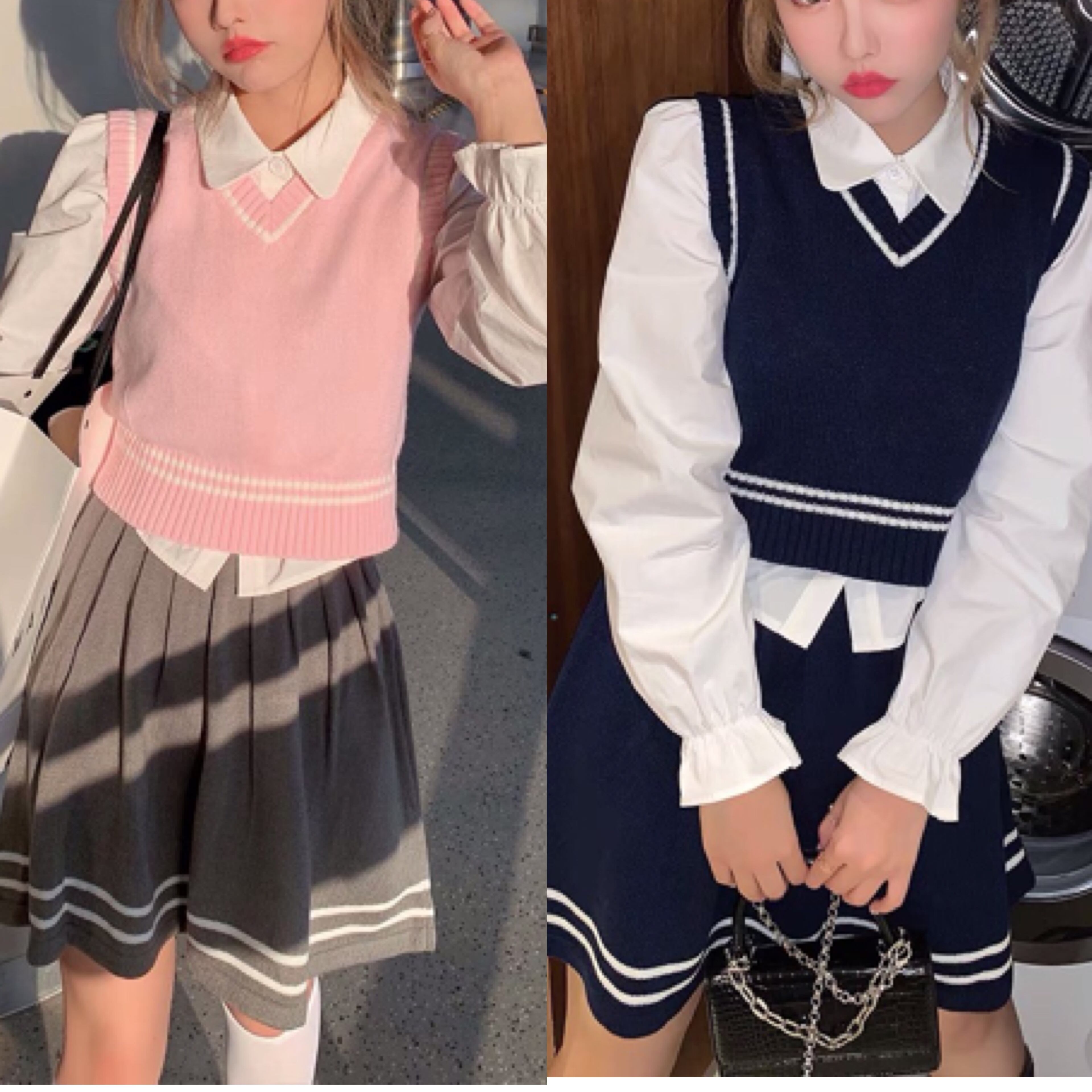 A&t collection スカート ピンク ベスト 制服 ベストストア