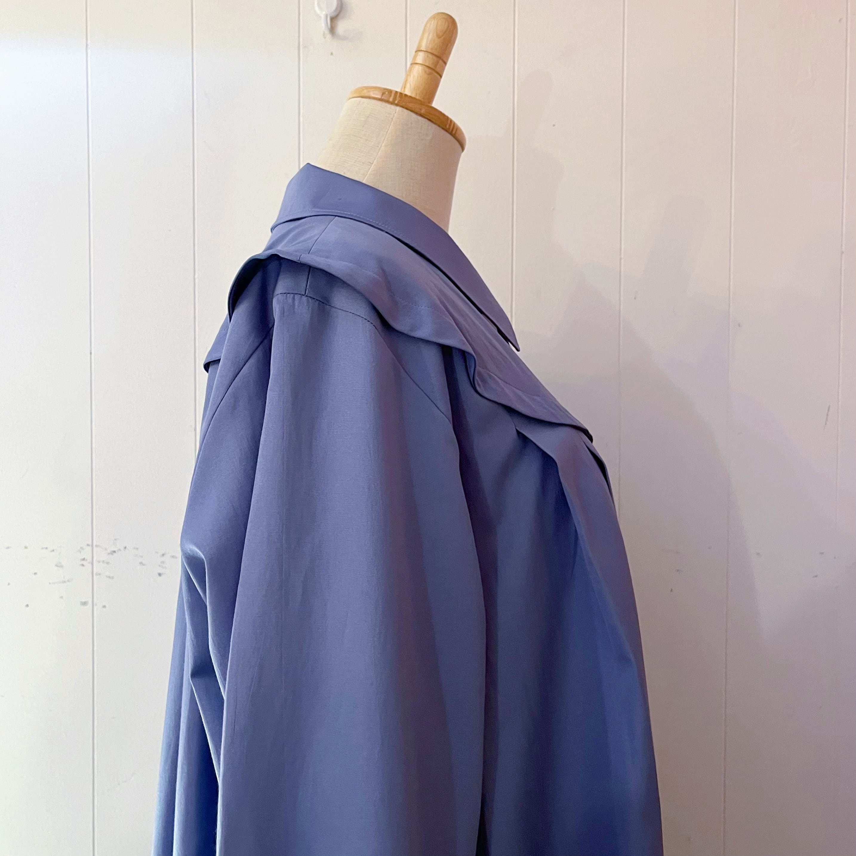 blue lavender spring coat
