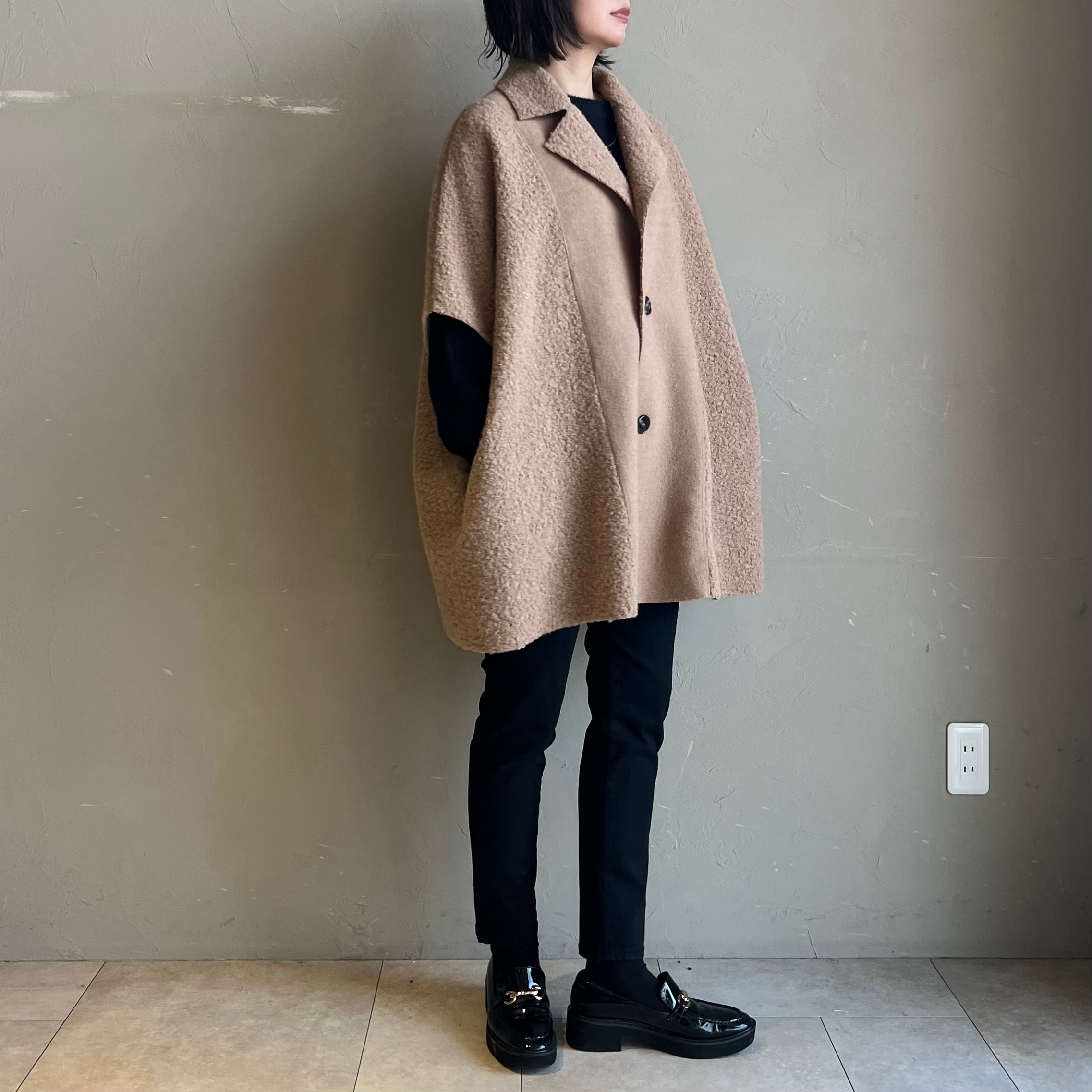 CYNICAL リバーシブルボアポンチョコート CYNICAL 】ボアスライバーリバーシブルポンチョ | valance 福井