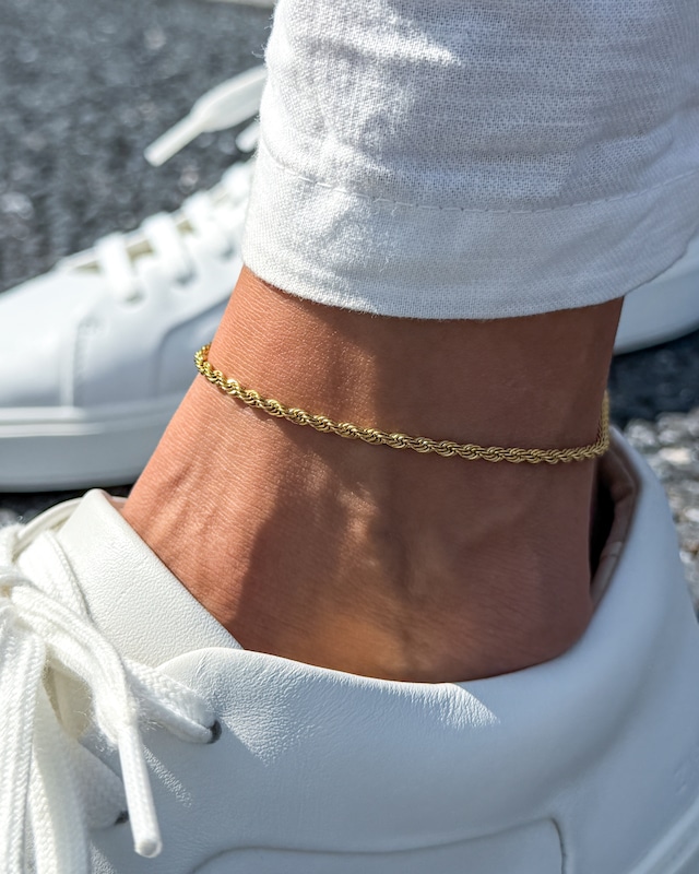 twist chain anklet 2mm