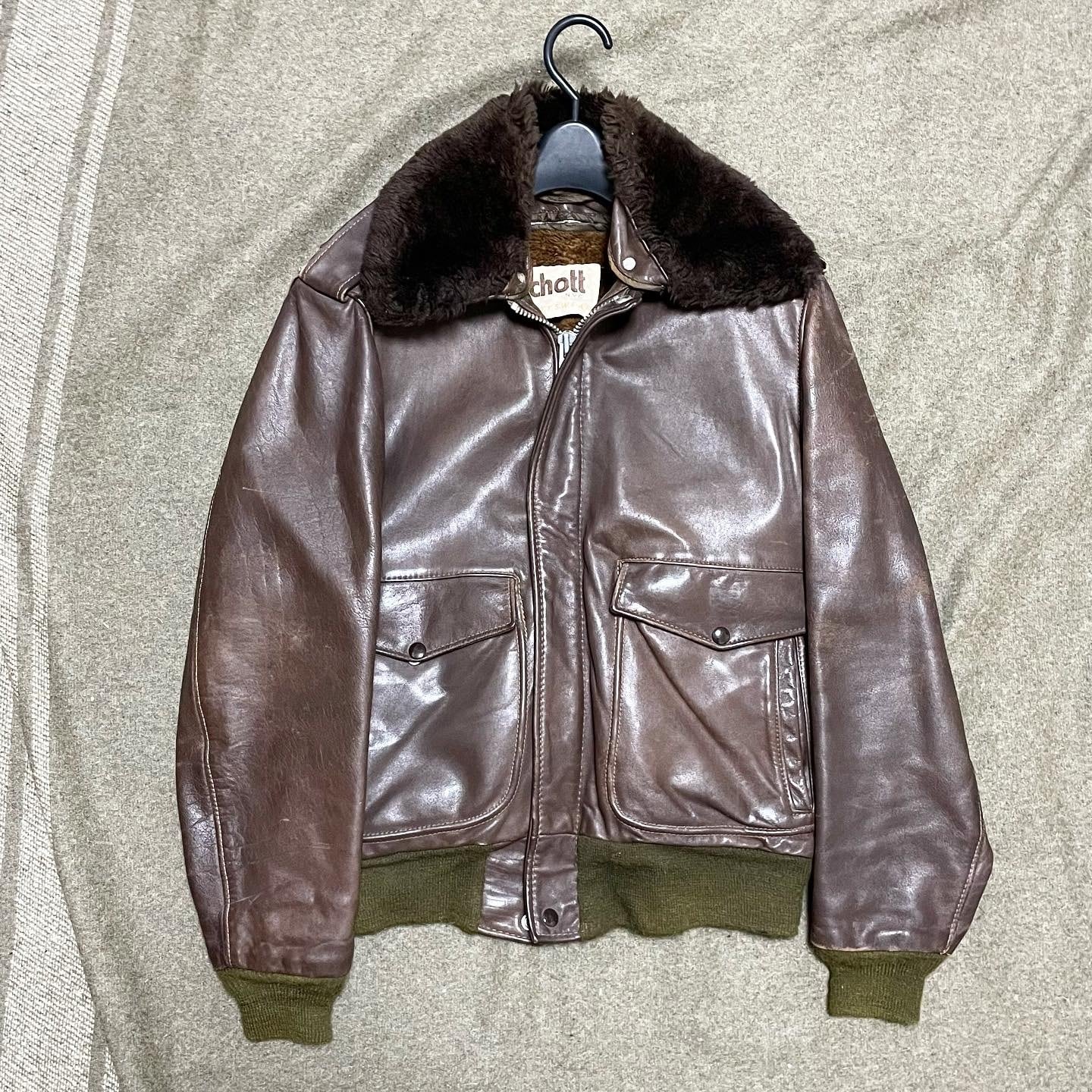 SCHOTT レザーフライトジャケット　VINTAGE　VTG　G-1