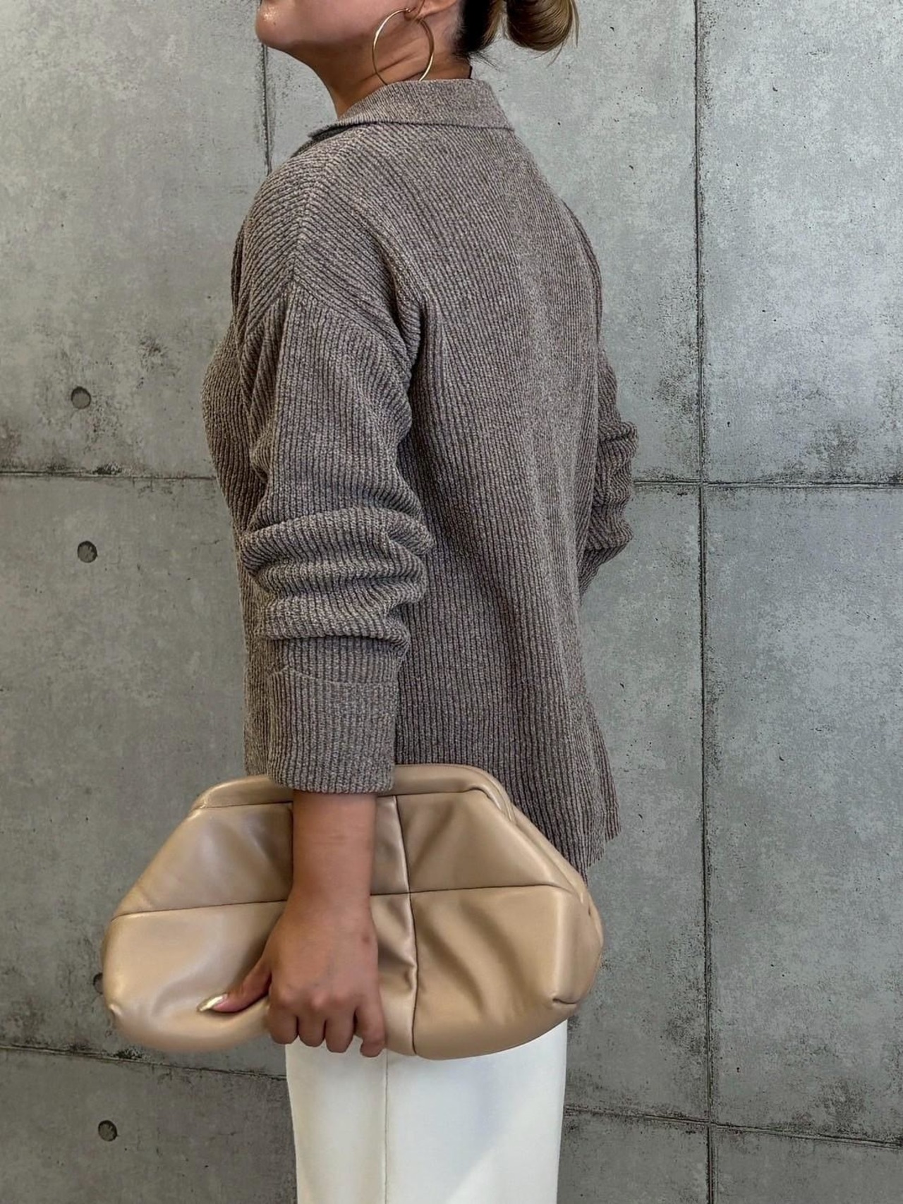 ROSIEE　モールヤーン スキッパー襟ニット　791205