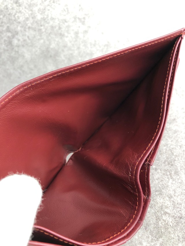 Cartier カルティエ マストライン 財布 ボルドー レザー 二つ折り vintage ヴィンテージ オールド ustkxg