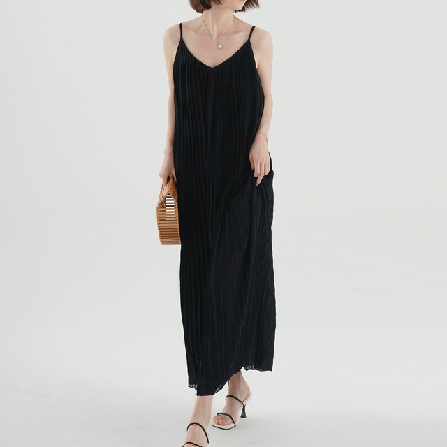 pleats camisole dress 00047