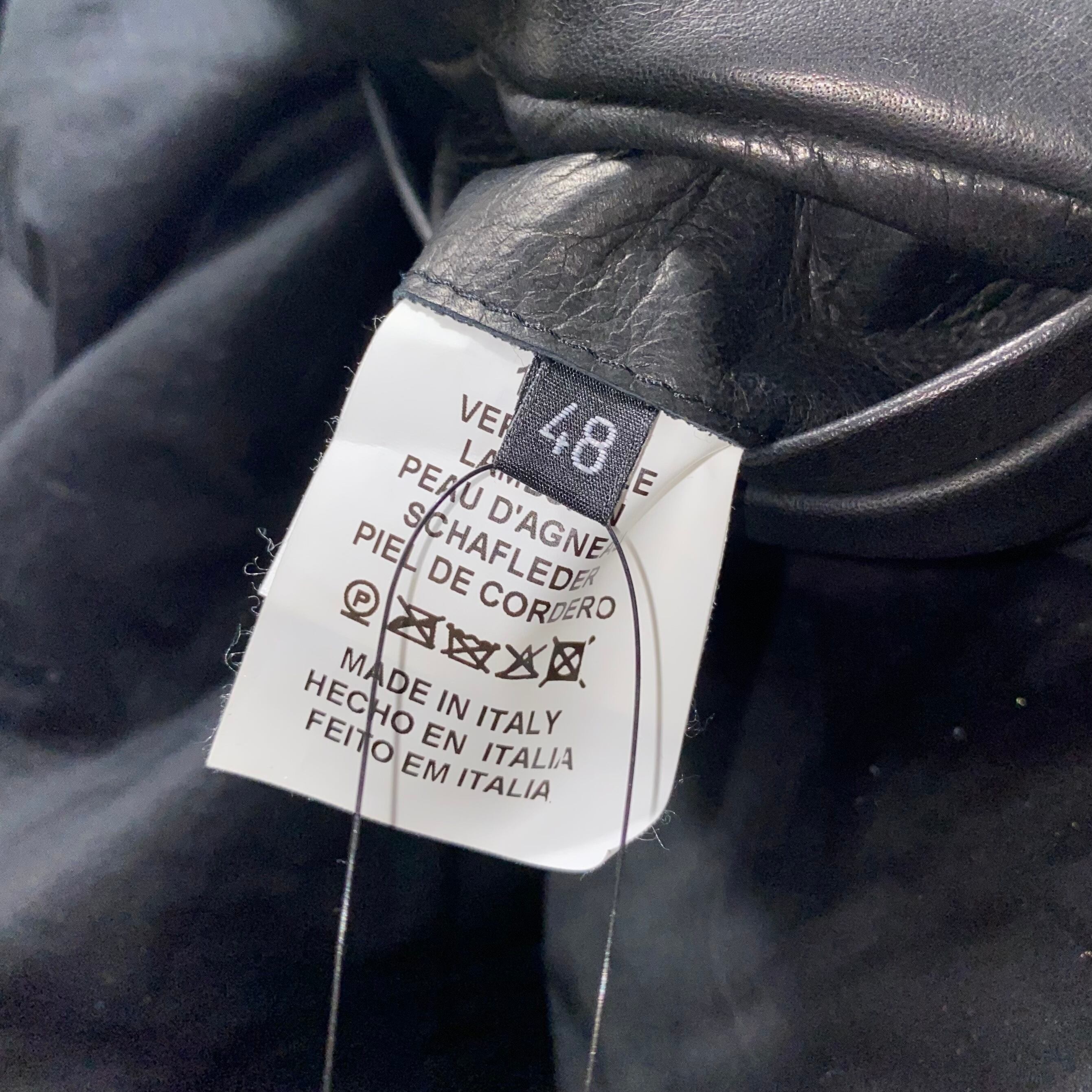 COSTUME NATIONAL HOMME black sheep leather tailored coat | NOIR ONLINE