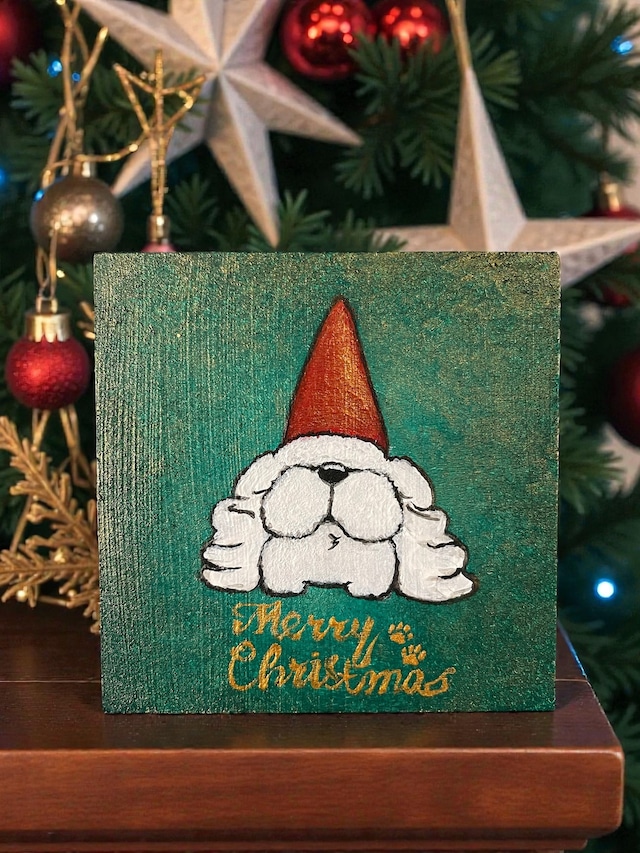 " ドッグノーム - The DOGnome " MINI WOOD PANEL 10㎝×10㎝