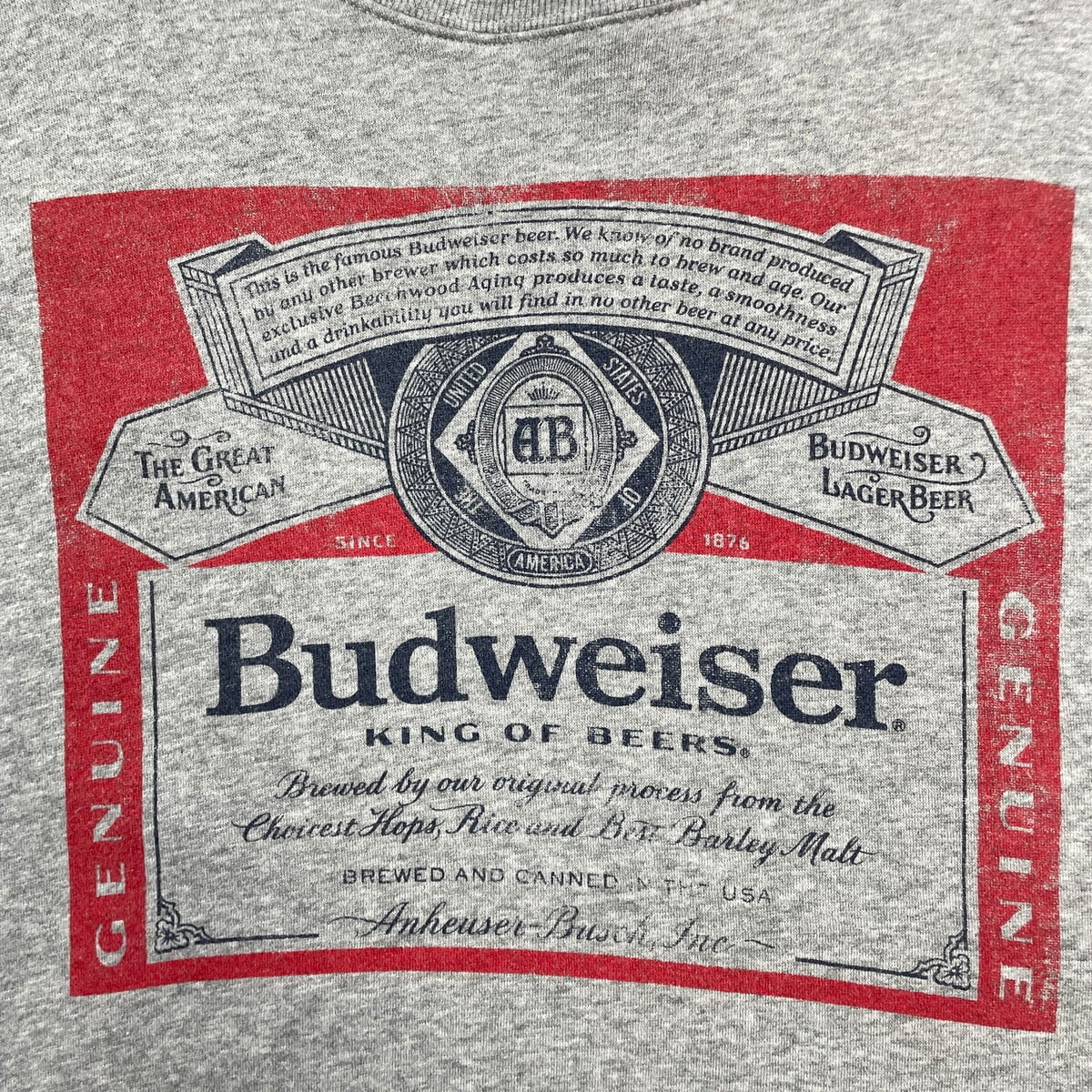BUDWEISER バドワイザー 企業ロゴプリント スウェットシャツ メンズXL BUDWEISER バドワイザー 企業ロゴプリント スウェットシャツ メンズXL