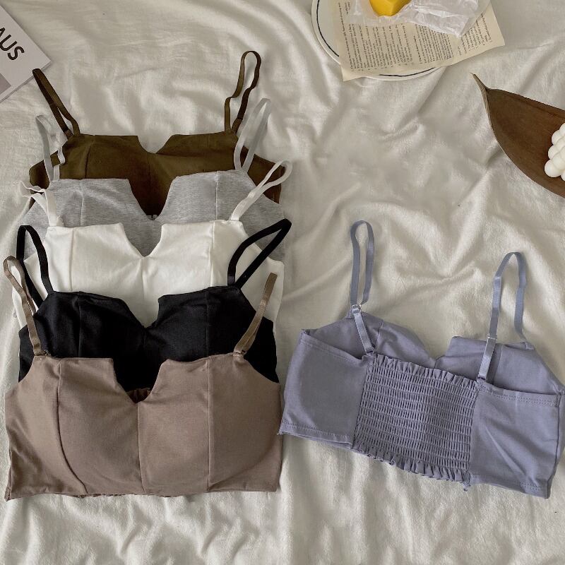 夏の新しい下着アンチグレアセクシーな美しいバックスチールリングなしでギャザーブラブラ細いチューブトップ 1号婦人27173311518