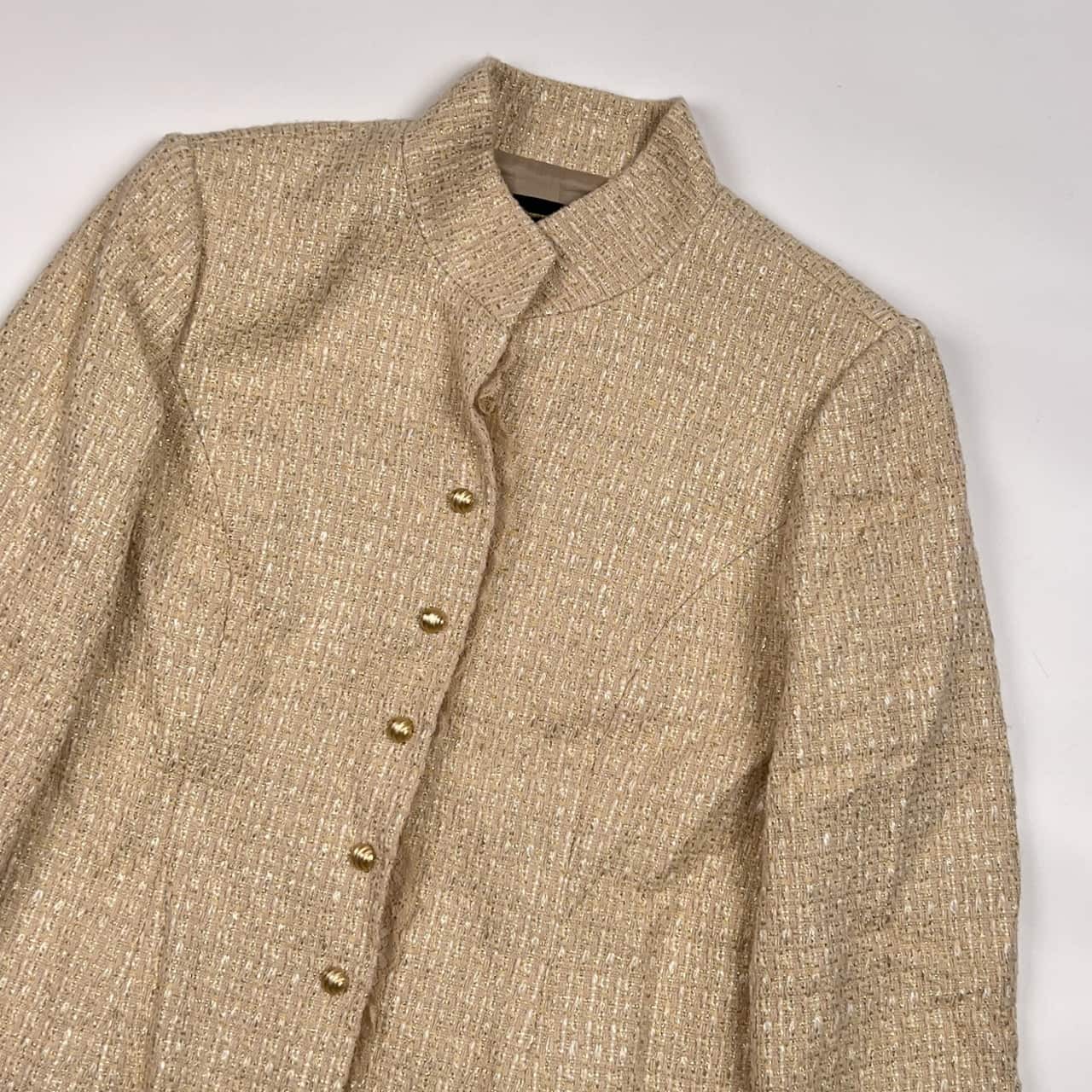 Leilian レリアン LINTON ツイード ジャケット 9/アイボリー 系 レディース