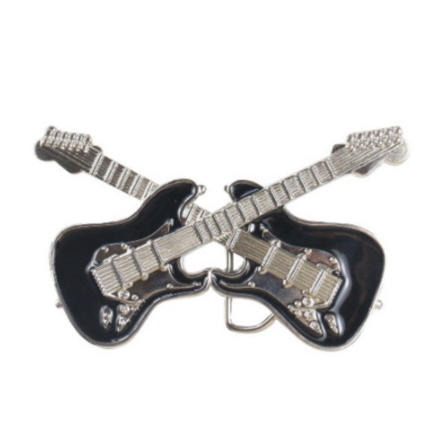 Two guitar belt buckle