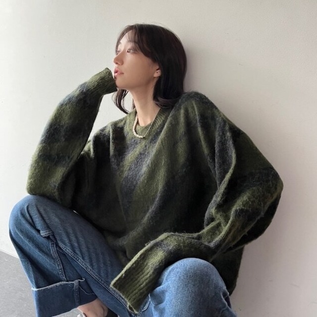 【3AM Select】最終入荷  Shaggy mohair pullover knit