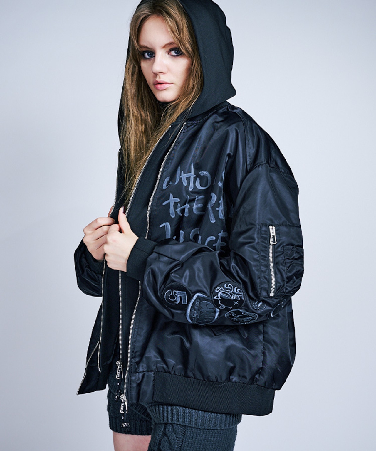 【ATELIER LINE】-TYPE B - ギャザースリーブフーディードッキングMA-1 CQ-47005H