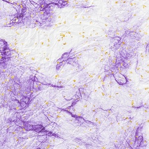 小川　漉込工芸紙　強制紙　金入　紫
