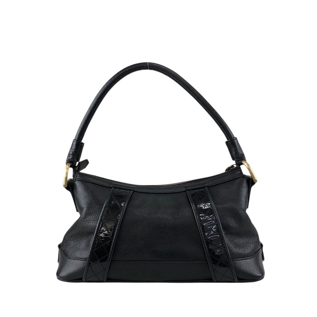 BURBERRY バーバリー ショルダーバッグ ブラック ロゴ レザー セミショルダーバッグ vintage ヴィンテージ オールド 7rnpei