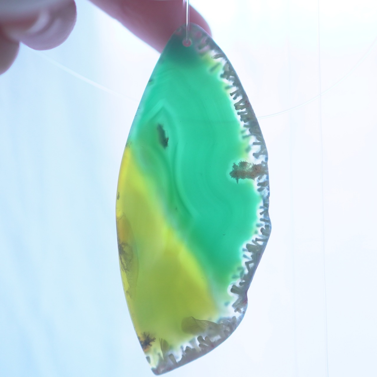 Spring Green - アゲートヒーリングチャイム / Agate Sun Catcher Wind Chime 335