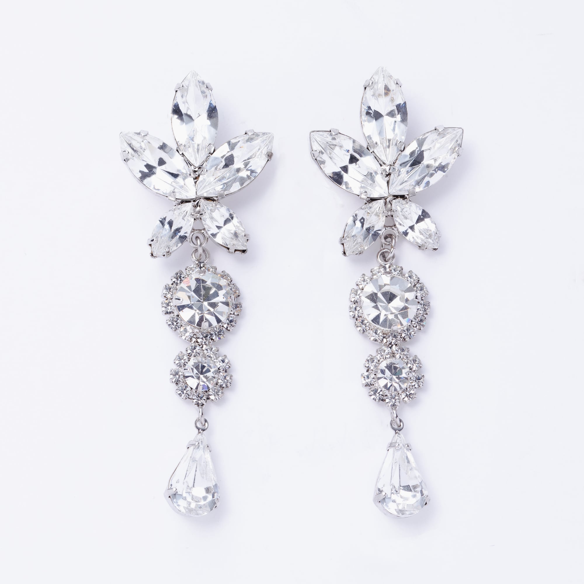 No.558-A　ビーズ・クリスタル☆ピアス・イヤリング Adèle クリスタルピアス／イヤリング | ウェディング・ブライダル