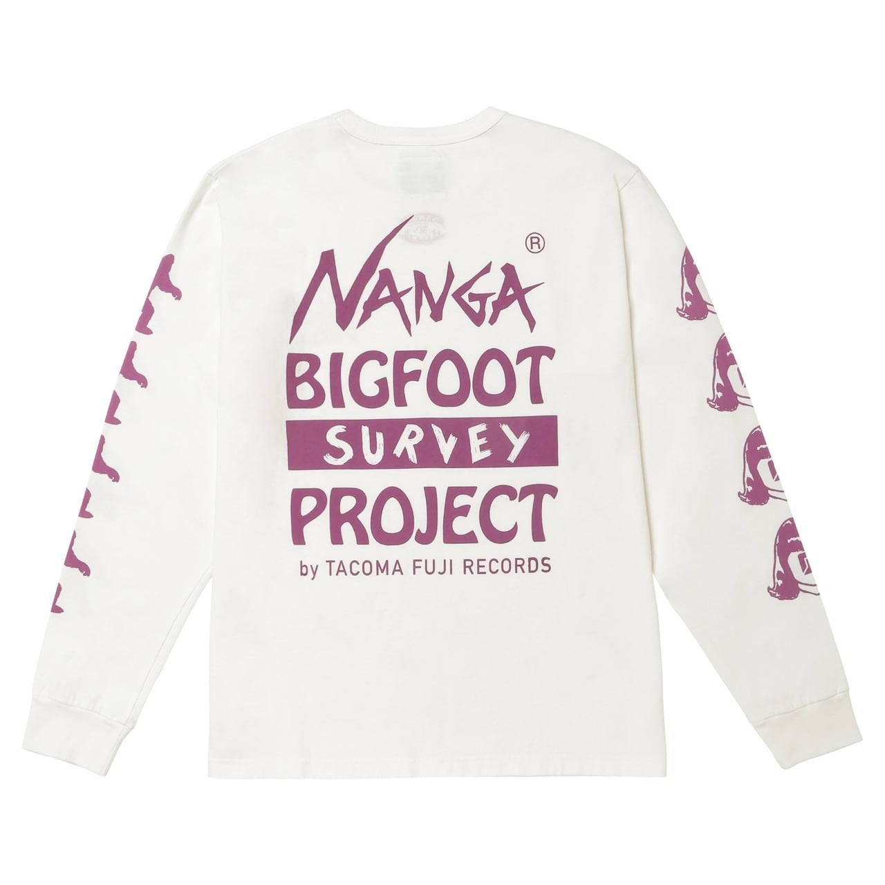 NANGA×TACOMA FUJI RECORDS BIGFOOT SURVEY PROJECT LOGO L/S TEE