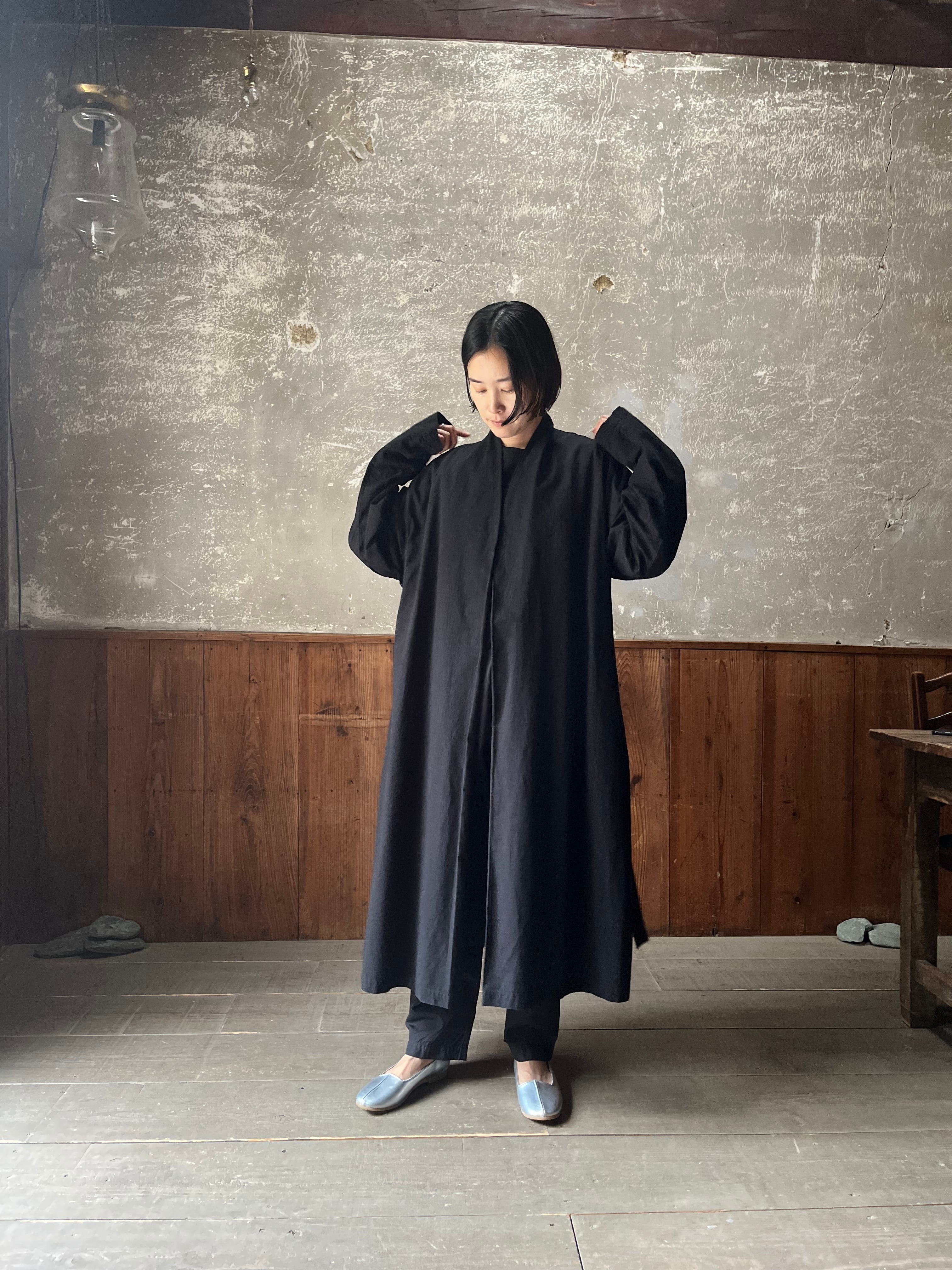 COSMIC WONDER 有機栽培綿羽織りロングコート】