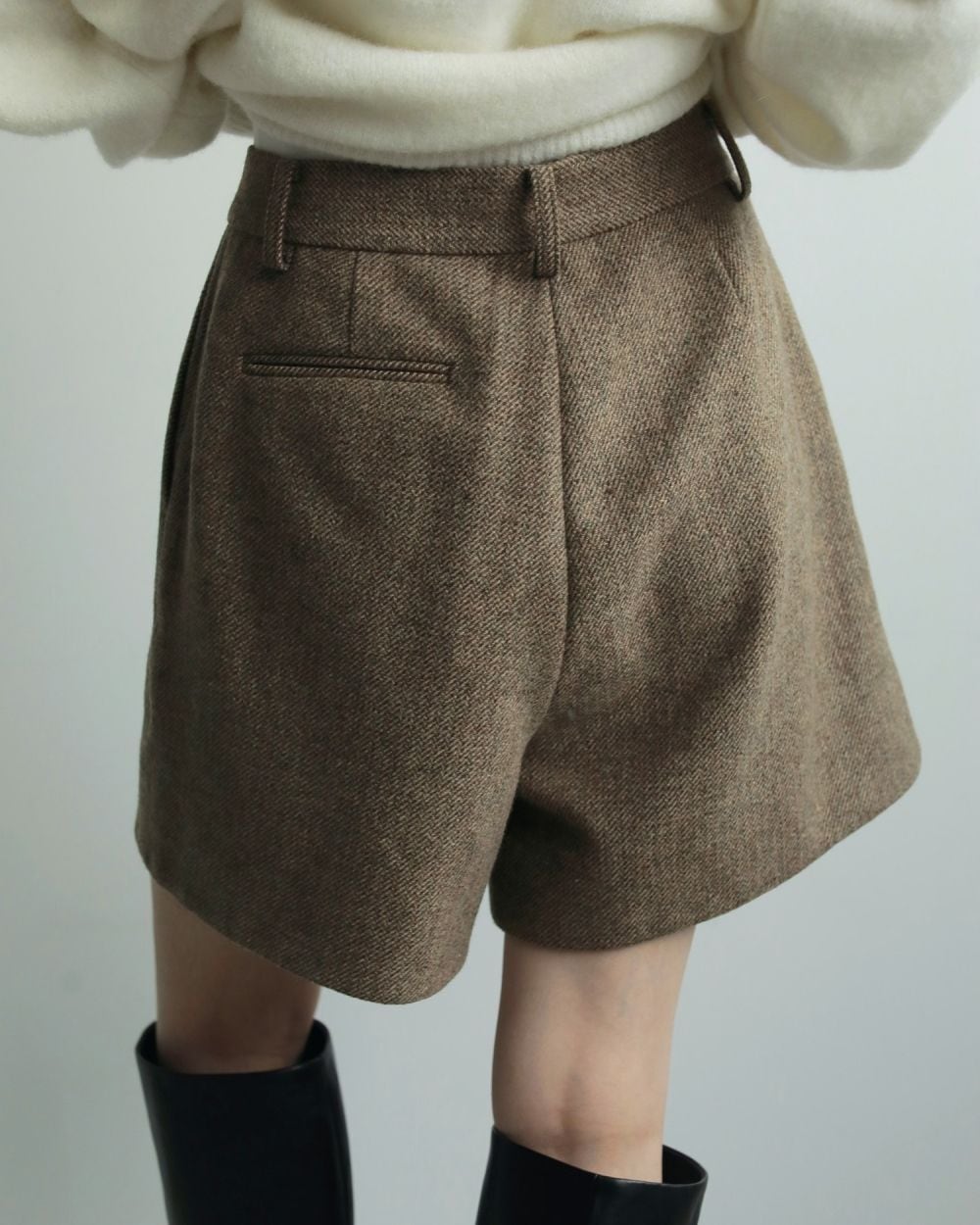 パンツ anuke Herringbone Short Pants ànuke】Herringbone Short Pants | LASHIC