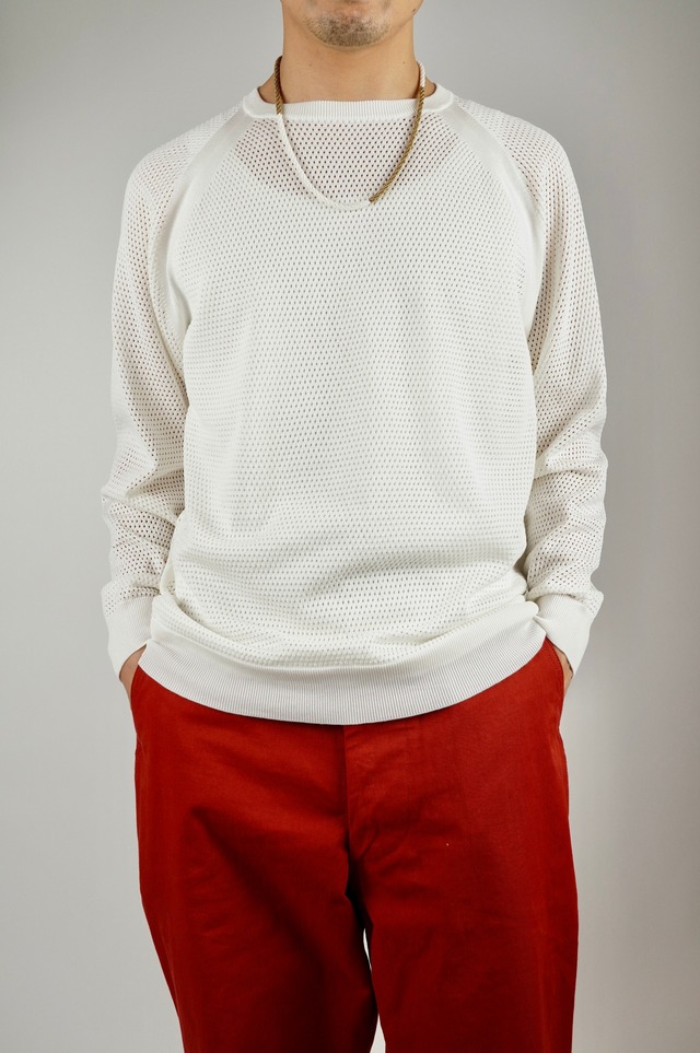 HS-Equipment / 18G Mesh See-through Long Sleeves Knit