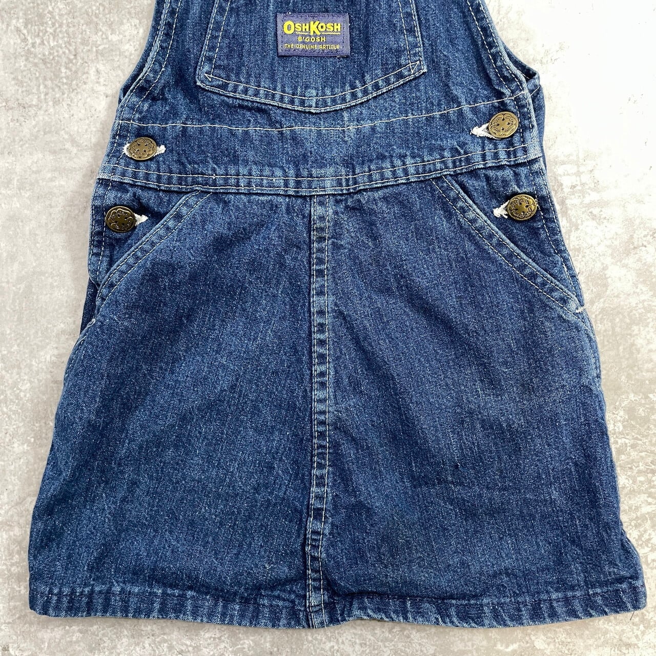 kids】80年代 USA製 OSHKOSH オシュコシュ デニム ジャンパースカート