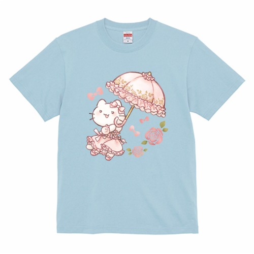 ロリィタねこちゃんTシャツ ライトブルー