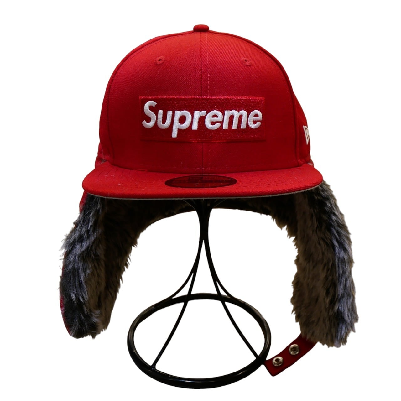 Supreme シュプリーム NEW ERA ニューエラ キャップ 耳当て付き レッド