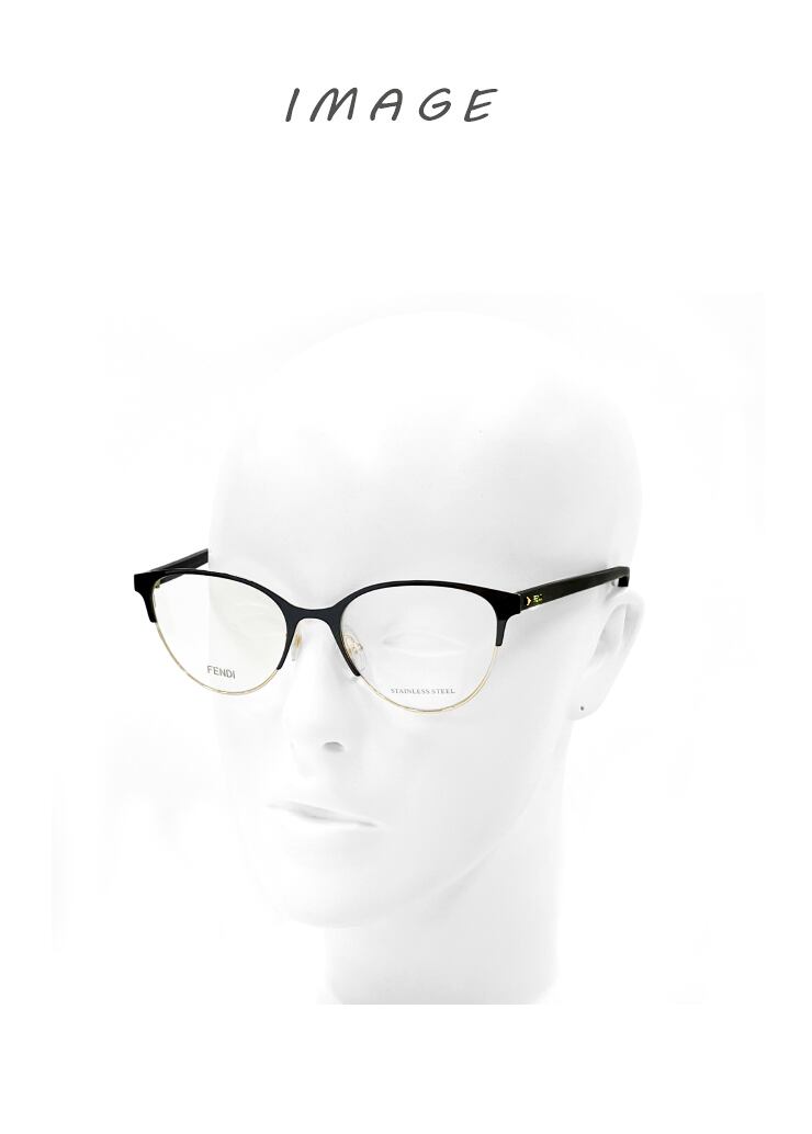 FENDI フェンディ メガネ ff0415 807 レディース 眼鏡 ブラック × ゴールド メタル フォックス キャットアイ キャッツアイ 女性用  | メガネ・サングラス・帽子 の 通販 : Sunglass Dog