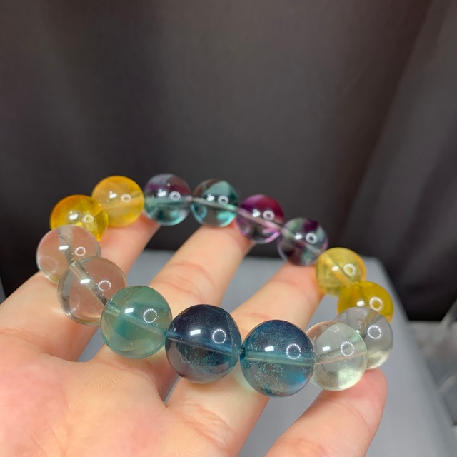 b192大玉グラデーションフローライトブレスレット