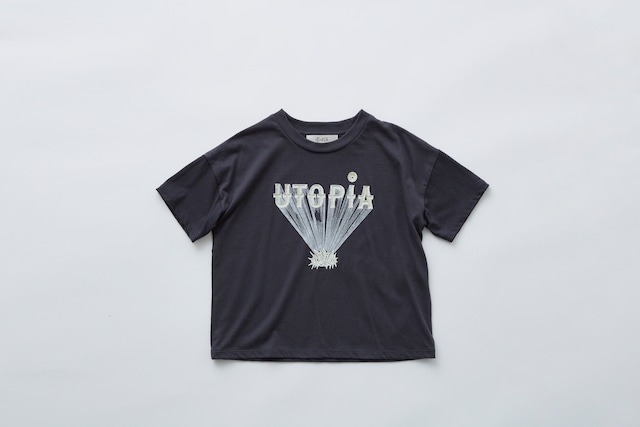 【21SS】eLfinFolk(エルフィンフォルク)utopiaTee (80/90/100110/120/130)charcoal Tシャツ