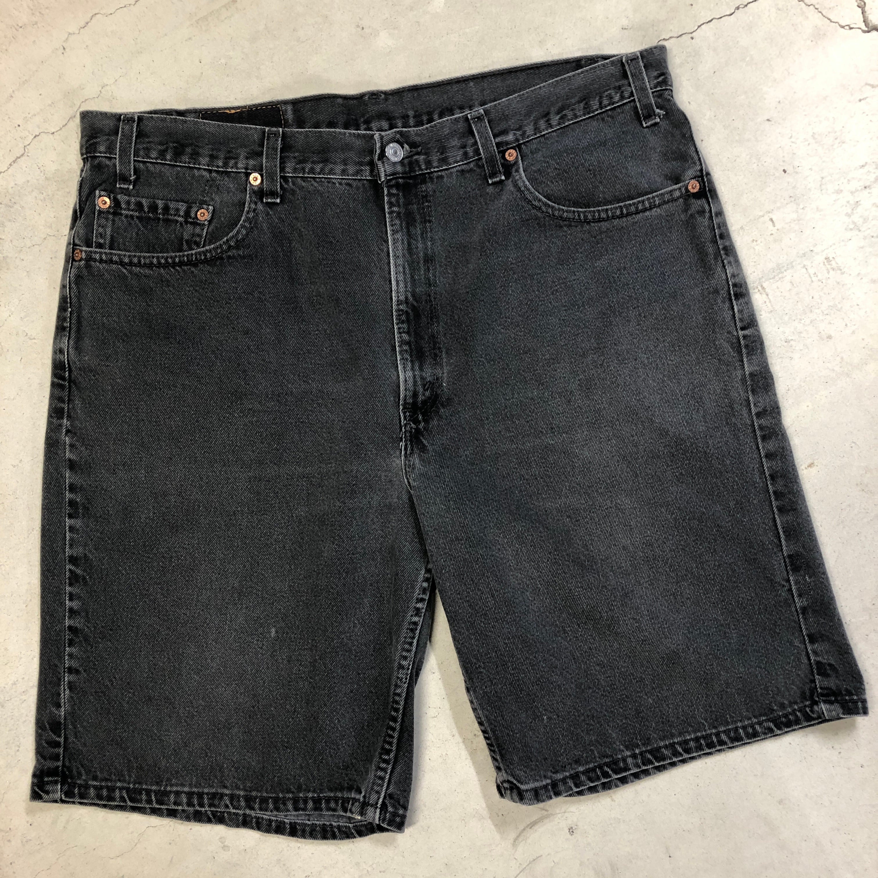 【超ビッグサイズ！！USA製！⠀】Levi's 550 ブラックデニム 後染め ビッグサイズ】LEVI'S 550 後染めBLACK SHORTS 