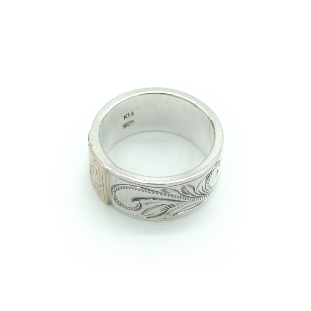 シルバー925/K14 ハワイアンジュエリーデザインリング 指輪 14金