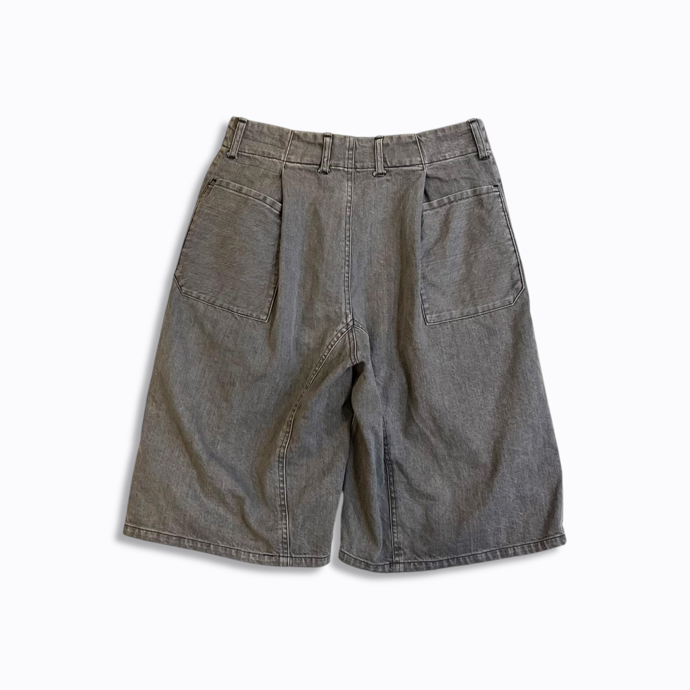 VOAAOV【ヴォアーブ】BLACK DENIM WIDE SHORTS | store a