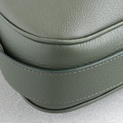 セリーヌ ラージ ストラップ ロミー カーキ レザー ショルダーバッグ