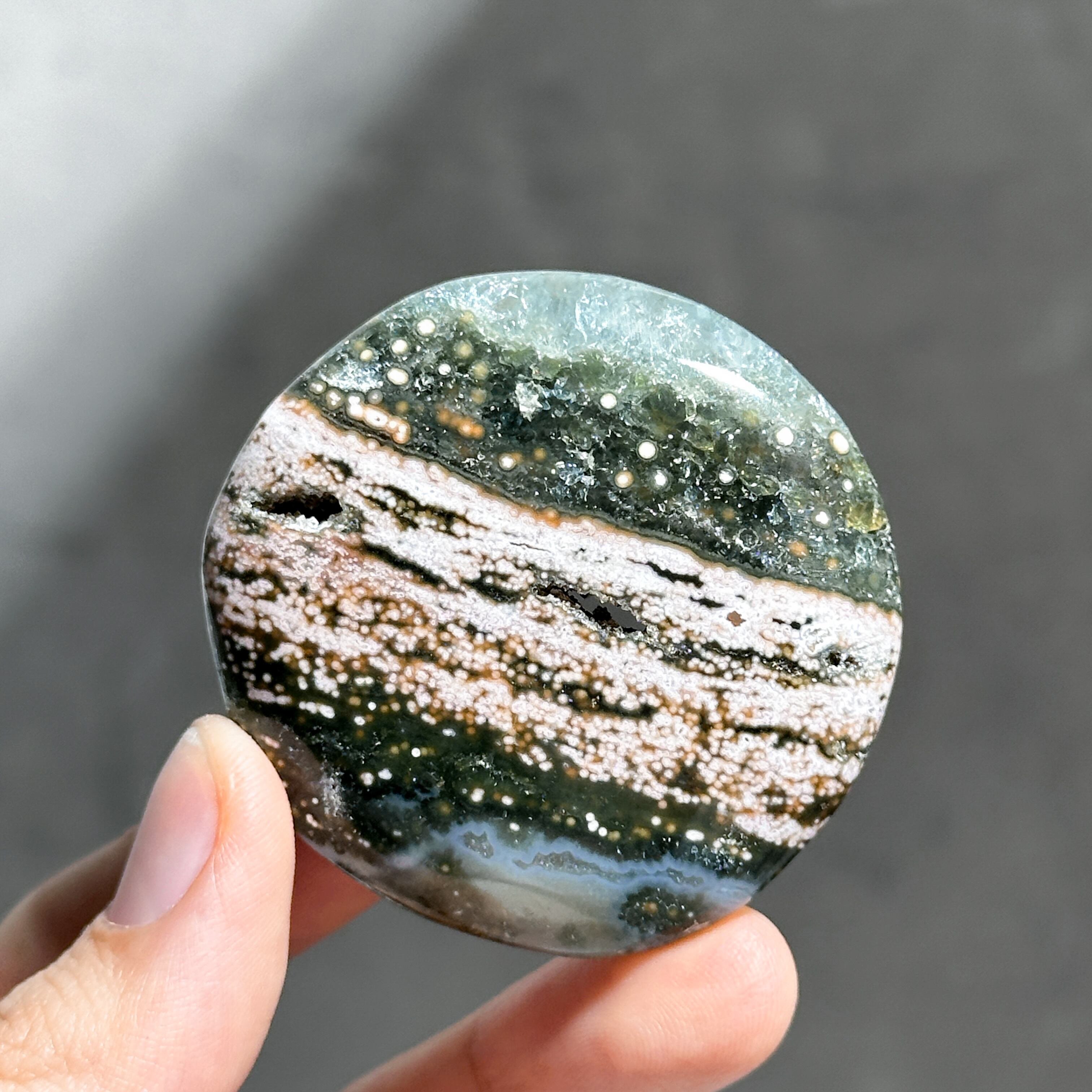 オーシャンジャスパー パームストーン43◇ Ocean Jasper ◇天然石