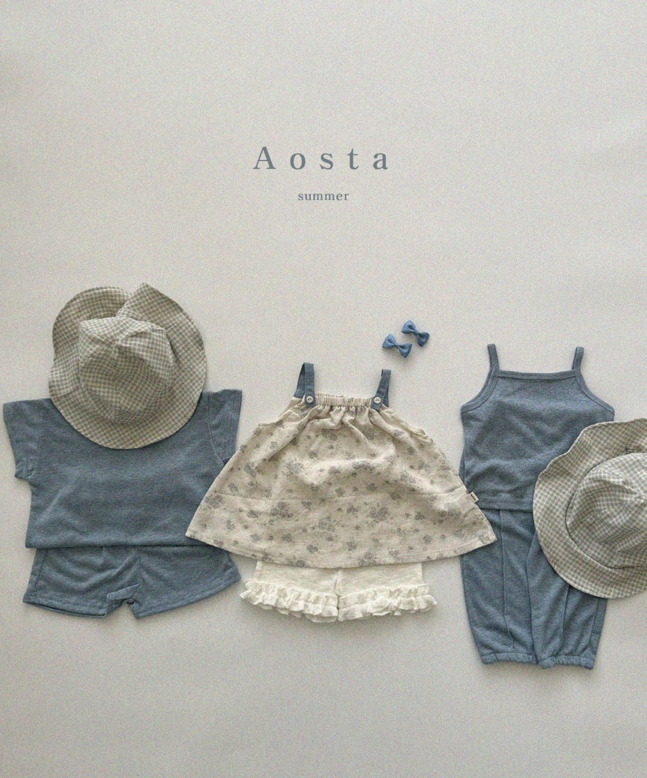 【Aosta】サマーキャミブラウス 70~115cm ブルー 230510 - 4